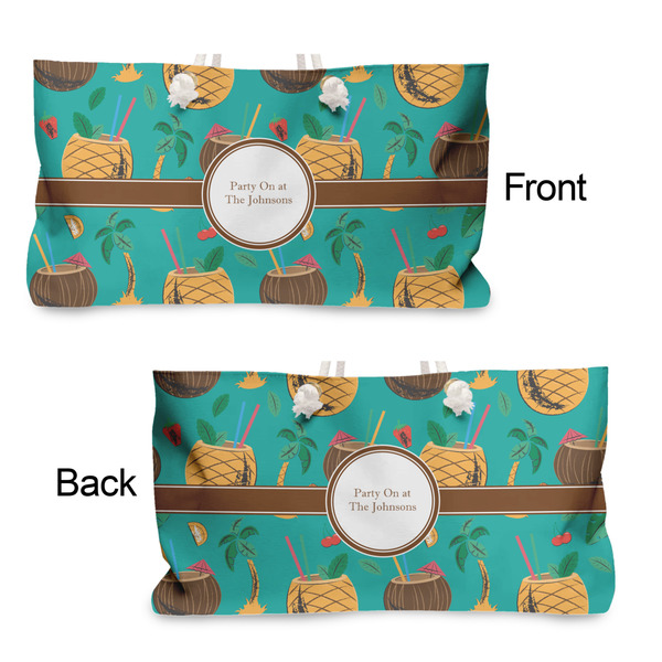 Coconut Drinks Large Rope Tote - From & Back View