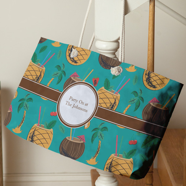 Coconut Drinks Large Rope Tote - Life Style