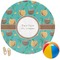 Coconut Drinks Round Beach Towel (Personalized)
