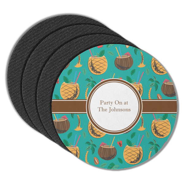 Coconut Drinks Round Coaster Rubber Back - Main