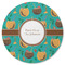 Coconut Drinks Round Rubber Backed Coaster (Personalized)