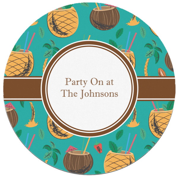 Coconut Drinks Round Mousepad - APPROVAL