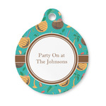 Coconut Drinks Round Pet ID Tag - Small (Personalized)