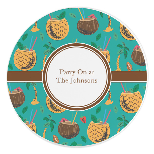 Custom Coconut Drinks Round Stone Trivet (Personalized)