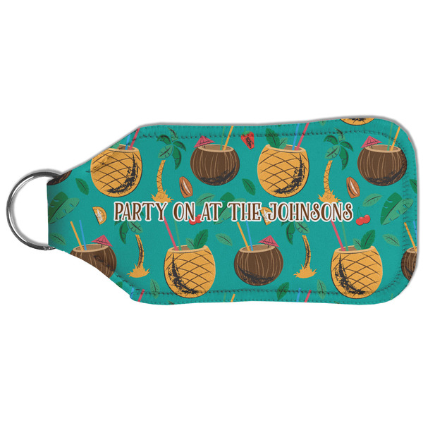 Coconut Drinks Sanitizer Holder Keychain - Large (Back)