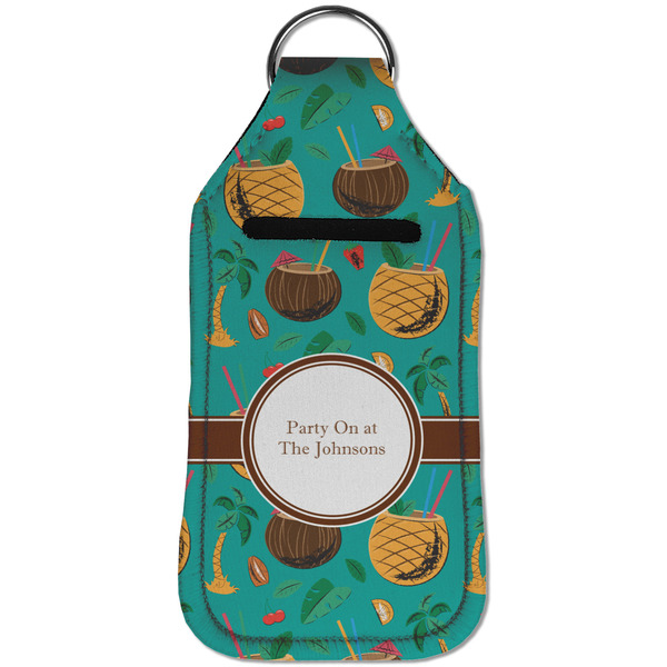 Coconut Drinks Sanitizer Holder Keychain - Large (Front)