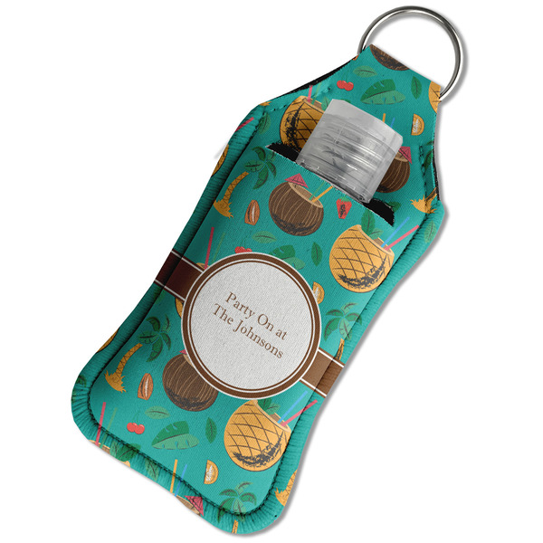 Coconut Drinks Sanitizer Holder Keychain - Large in Case