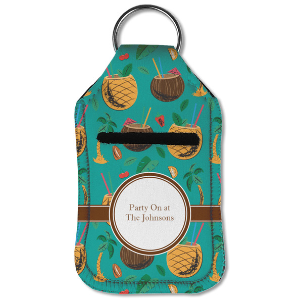 Coconut Drinks Sanitizer Holder Keychain - Small (Front Flat)