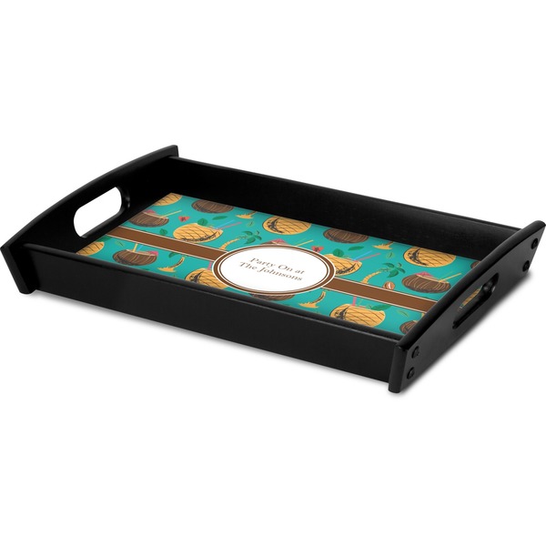 Coconut Drinks Serving Tray Black - Corner