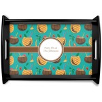 Coconut Drinks Black Wooden Tray - Small (Personalized)