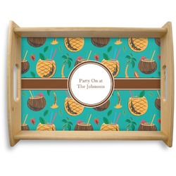 Coconut Drinks Natural Wooden Tray - Large (Personalized)