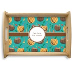 Coconut Drinks Natural Wooden Tray - Small (Personalized)