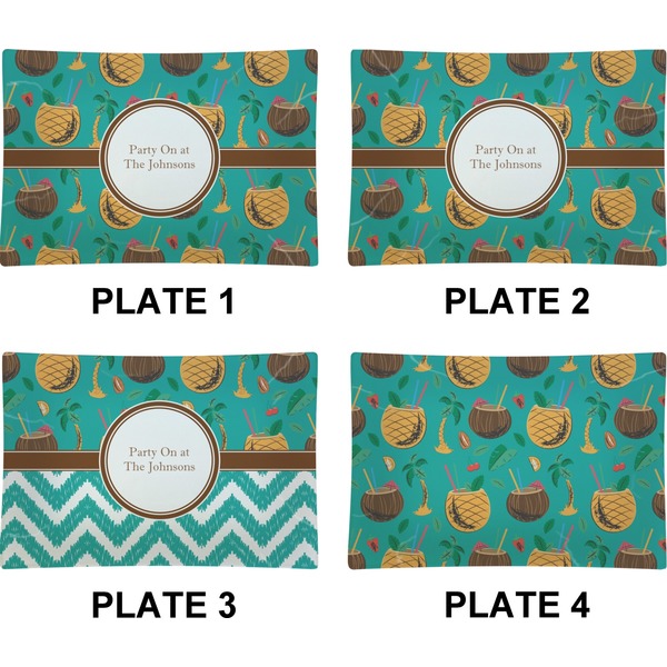 Coconut Drinks Set of Rectangular Appetizer / Dessert Plates (Approval)