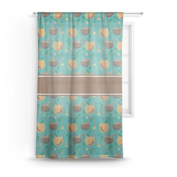 Coconut Drinks Sheer Curtains (Personalized)