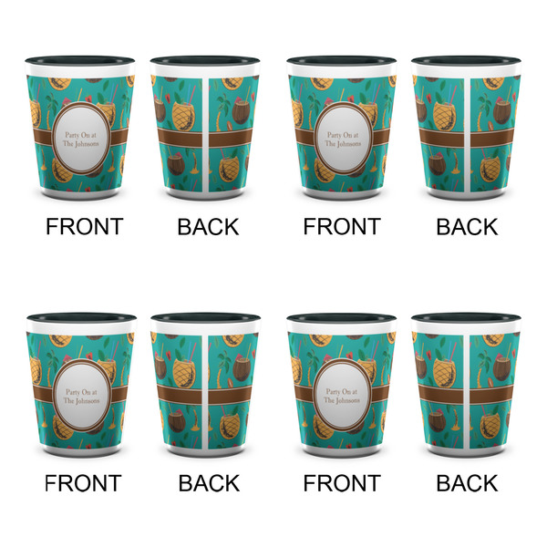 Coconut Drinks Shot Glassess - Two Tone - Set of 4 - APPROVAL