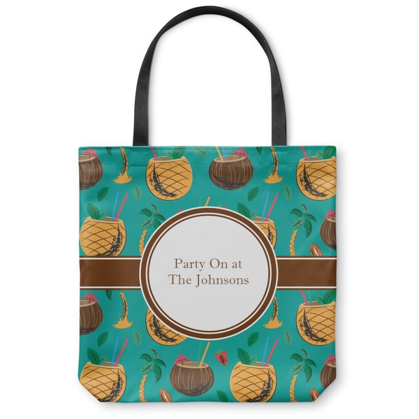 Custom Coconut Drinks Canvas Tote Bag (Personalized)