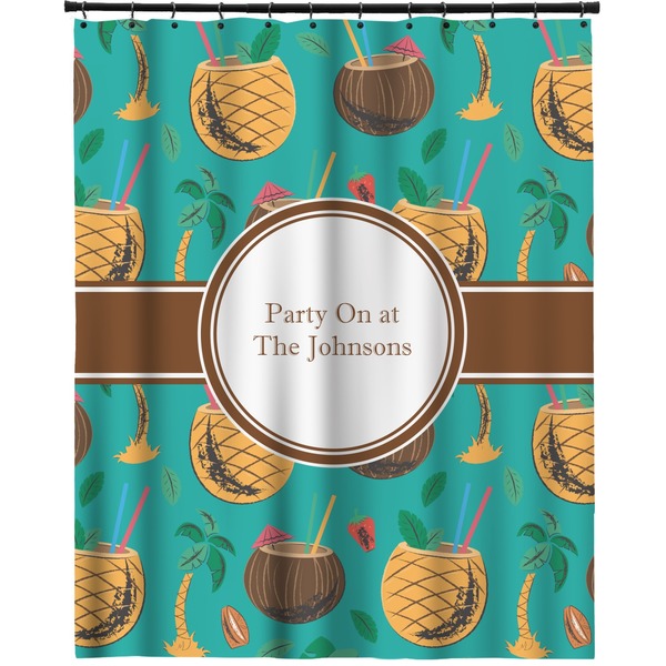 Custom Coconut Drinks Extra Long Shower Curtain - 70"x84" (Personalized)