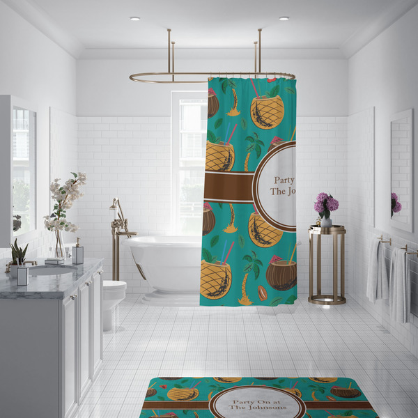 Coconut Drinks Shower Curtain - Custom Size