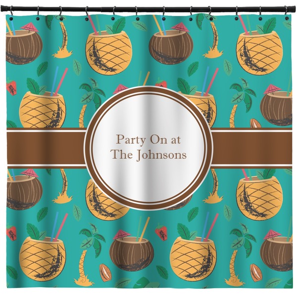 Custom Coconut Drinks Shower Curtain (Personalized)