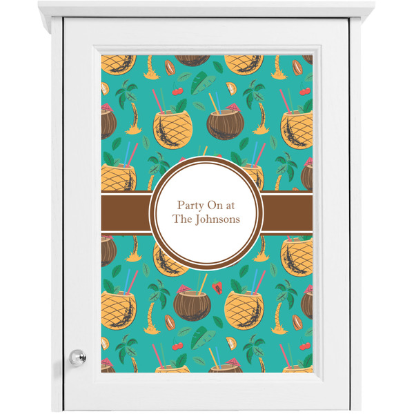 Coconut Drinks Single White Cabinet Decal