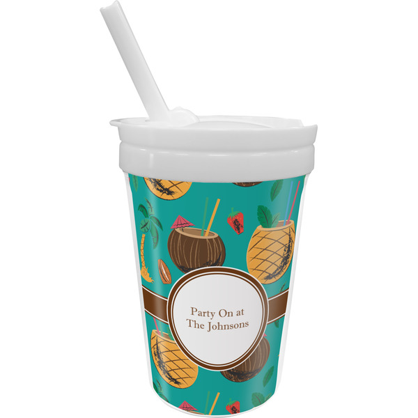 Custom Coconut Drinks Sippy Cup with Straw (Personalized)