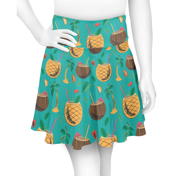 Custom Coconut Drinks Skater Skirt - Medium