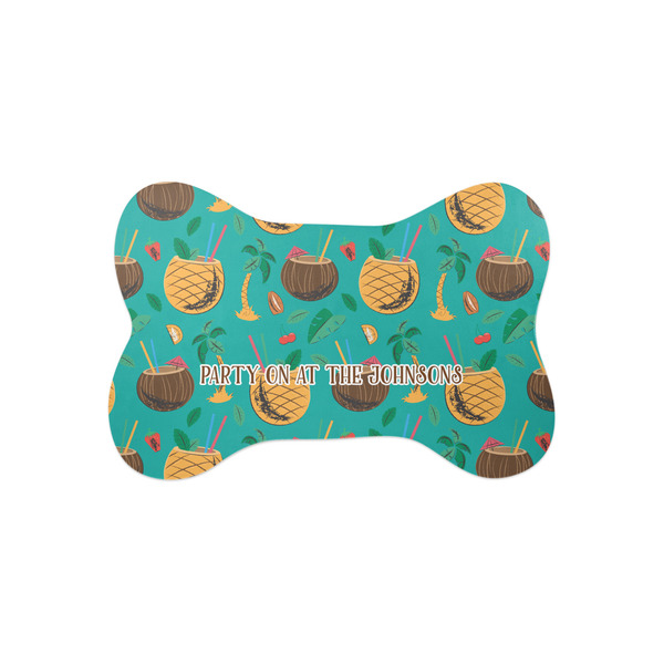 Custom Coconut Drinks Bone Shaped Dog Food Mat (Small) (Personalized)