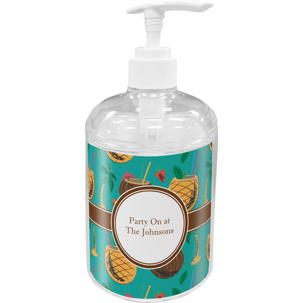 Custom Coconut Drinks Acrylic Soap & Lotion Bottle (Personalized)