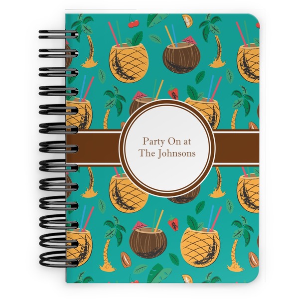 Custom Coconut Drinks Spiral Notebook - 5x7 w/ Name or Text
