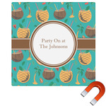 Coconut Drinks Square Car Magnet - 6" (Personalized)