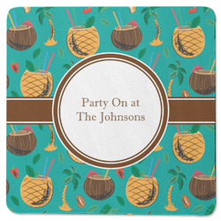 Coconut Drinks Square Rubber Backed Coaster (Personalized)