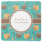 Coconut Drinks Square Rubber Backed Coaster (Personalized)