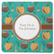 Coconut Drinks Square Rubber Backed Coaster (Personalized)