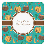 Coconut Drinks Square Decal - Medium (Personalized)