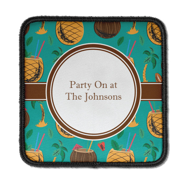 Custom Coconut Drinks Iron On Square Patch w/ Name or Text