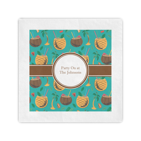 Custom Coconut Drinks Standard Cocktail Napkins (Personalized)