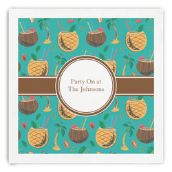 Coconut Drinks Paper Dinner Napkins (Personalized)