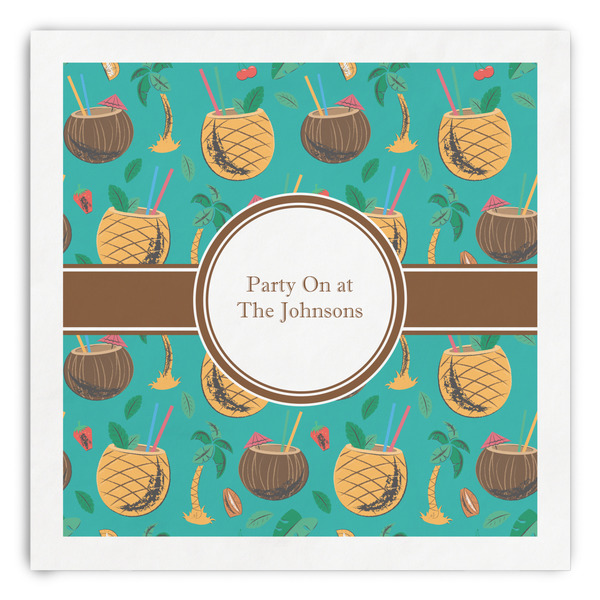 Custom Coconut Drinks Paper Dinner Napkins (Personalized)