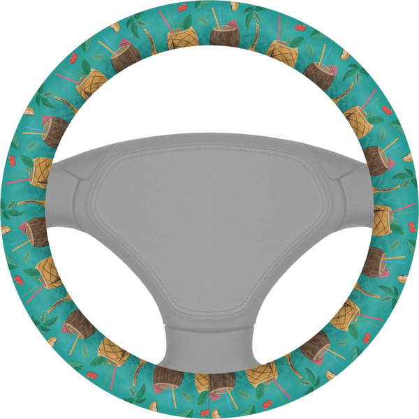Custom Coconut Drinks Steering Wheel Cover