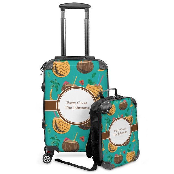 Custom Coconut Drinks Kids 2-Piece Luggage Set - Suitcase & Backpack (Personalized)