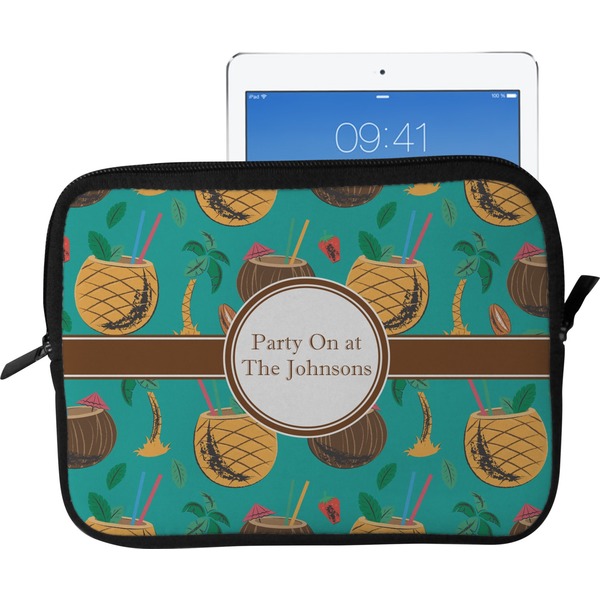 Custom Coconut Drinks Tablet Case / Sleeve - Large (Personalized)