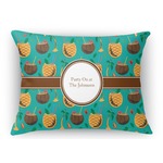 Coconut Drinks Rectangular Throw Pillow Case (Personalized)