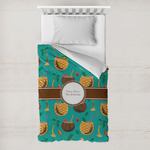Coconut Drinks Toddler Duvet Cover w/ Name or Text