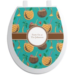 Coconut Drinks Toilet Seat Decal - Round (Personalized)