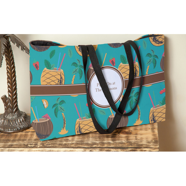 Coconut Drinks Tote w/Black Handles - Lifestyle View