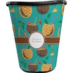 Coconut Drinks Waste Basket - Double Sided (Black) (Personalized)