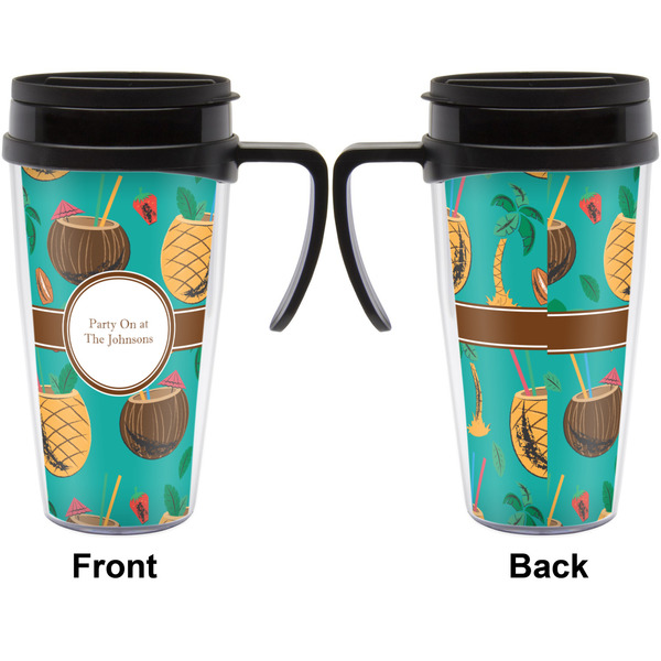 Coconut Drinks Travel Mug with Black Handle - Approval