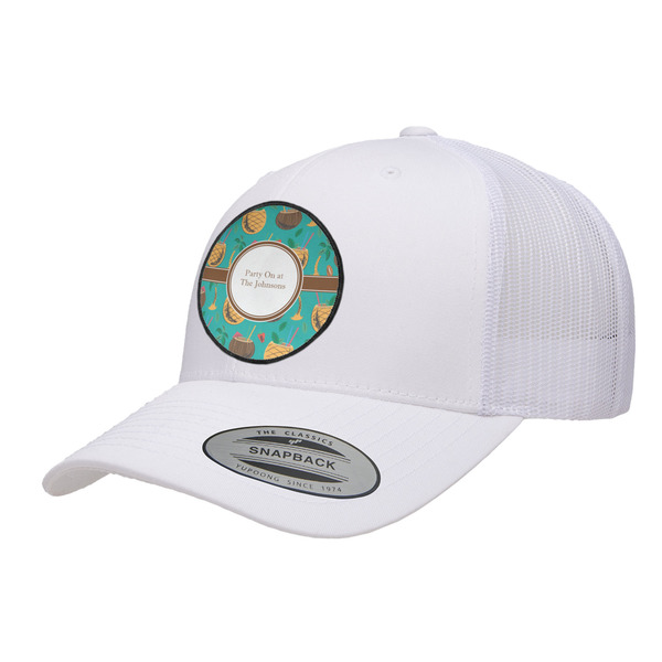 Custom Coconut Drinks Trucker Hat - White (Personalized)