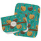 Coconut Drinks Two Rectangle Burp Cloths - Open & Folded
