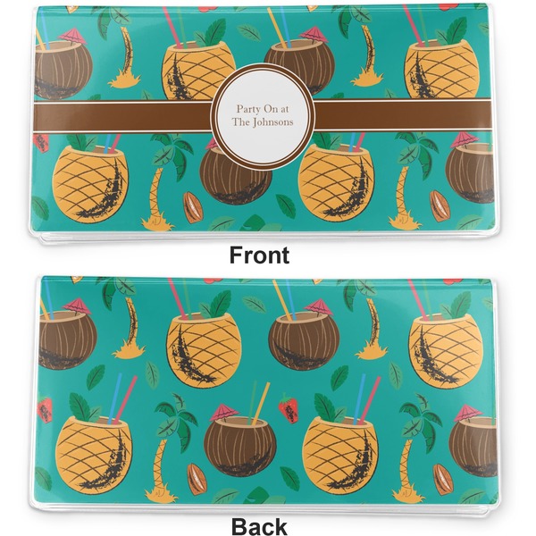 Coconut Drinks Vinyl Check Book Cover - Front and Back